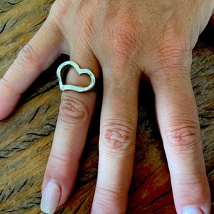 Heart sterling silver with zirconia